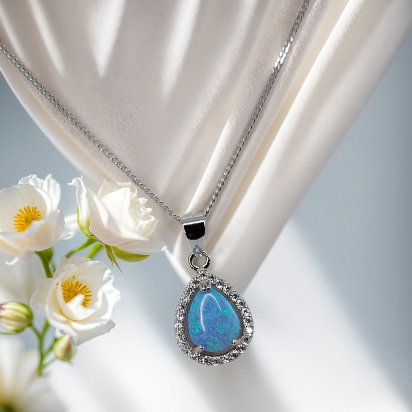 Sterling Silver Teardrop Necklace